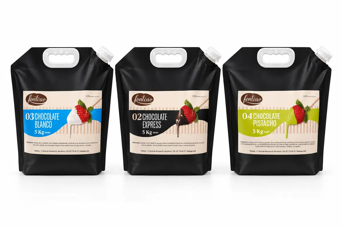 Fontcao Dark, White and Pistachio 5kg professional pouches